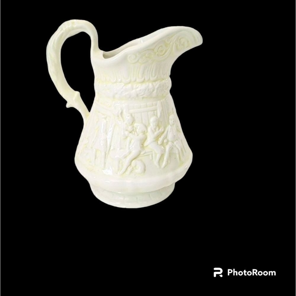 Vintage Scenic salt glazed Staffordshire pitcher